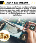 300 Pcs M3 Heat Set Threaded Brass Inserts Knurled For Plastic 3D Printing Secure Fastening M3 x D5 x L4 Bulk Pack