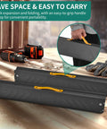 Heavy Duty Folding Saw Horses 2 Pack, Portable Job Site Workhorses 2200 Lbs Load Capacity, user carrying saw horse.