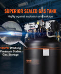 Quiet Badass 80 Gallon Air Compressor 6.5 HP Oil Free Tank with 145 PSI gas storage and superior sealed tank.