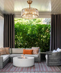 Outdoor space with Crystal Caged Ceiling Fan With Light Remote Control 18 Inch Fandelier Chandelier Gold Motor For A Luxe Vibe