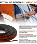 Dang Good Premium Epdm Foam Rubber Seal Strip 3 16 Inch Wide By 25 Feet Long ribbed bulkhead seal for noise reduction and insulation.