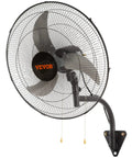 20 Inch Wall Mount Oscillating Fan With Three Speed Beefy Airflow Up To 4650 CFM for indoor commercial industrial use, metal design.