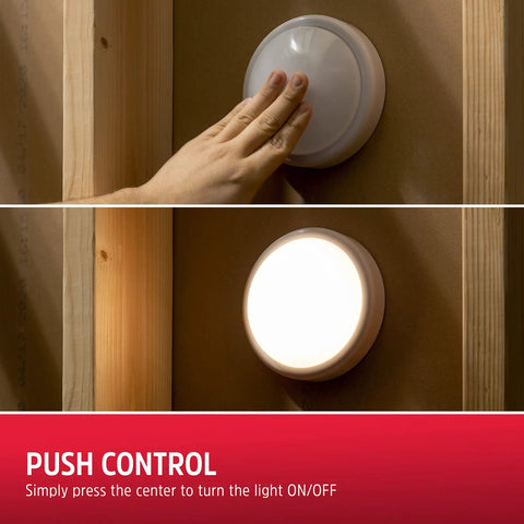 Battery Operated LED Tap Lights For Under Cabinet Lighting In Kitchen Closet Pantry And Garage AA Batteries Required Nightlight being touched to turn on