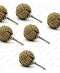 Jute Rope Drawer Knobs And Knob Pulls For Cabinets And Wardrobes Nautical Hardware Decor 35 Mm Pack Of 6 Hand Crafted Crisscross Knot Cabinet Handles For Dresser And Cupboard Renovation With A Beachy Coastal Vibe., pack of 6 jute rope cabinet knobs with screws