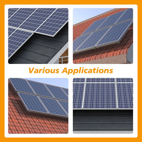 Hella Durable Solar Panel Bird Guard Anti Roll Mesh Kit With Black Pvc Fasteners To Keep Pigeons And Critters Off Your Roof No Drama Allowed Real Tight Protection installed on various rooftop solar applications.