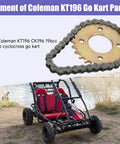 Beefed-Up 420 Chain Sprocket Kit With 25T Sprocket And 32 Link Chain Plus 10T Sprocket 5/8 Bore for Coleman KT196 Go Kart