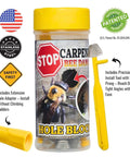 Patented Carpenter Bee Traps For Outdoor Use With 304 Stainless Steel Mesh Seal And 30 Hole Filler Plugs jar and tool set