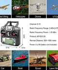 10 Channel 2.4GHz RC Transmitter For Cars Boats Planes Drones With iA10B Receiver Mode 2 Ready Versatile Controller overview