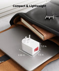 No Sweat Setup Real Deal Grounded Outlet Switch 3 Pack White Wall Power Control Toggle With Glowing Status Indicator Light on laptop.