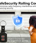 Woman using Universal All In One Garage Door Opener Keypad And Remote For Old School LiftMaster Craftsman Units at garage