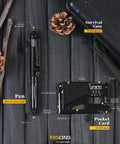 Must Have Survival Kit 14 In 1 For Camping Fishing And Hunting Adventures with pen, multi-use pocket card, survival case.