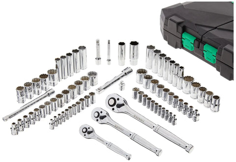 170-Piece Do-It-All Tool Kit And Socket Set With Cr-V Steel Heavy-Duty 72-Tooth Ratchets SAE And Metric Sockets Wrenches Hex Keys