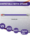 Purple Replacement Wand Extension Tube For Cordless Vacuum Cleaners Compatible With V9 V12 Slim SV18 SV20 SV30 SV46 SV57, 29.13 in with quick release.