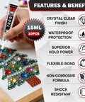 Multipurpose Craft Glue For Jewelry Making And DIY Projects, This Go To Adhesive, 15ml application on rhinestone art