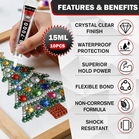 Multipurpose Craft Glue For Jewelry Making And DIY Projects, This Go To Adhesive, 15ml application on rhinestone art