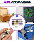 Top Tier 1600 Piece Mini Wood Screw And Nailing Assortment Kit With Premium Gold Silver Bronze Coatings In 6Mm 8Mm 10Mm lengths for crafting applications.