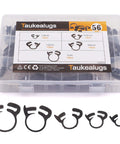 60 Pcs Heavy Duty Nylon Double Snap Hose Clamps Set In 8 Sizes For Silicone Vinyl LDPE Tubing Non Metallic Corrosion Resistant