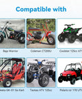 Image showing Baja Warrior, Coleman CT200U, Coolster 125cc ATV, Roketa GK-01 Go Kart, Taotao ATV 125cc, Polaris rzr 170 compatibility.