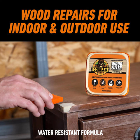 All Purpose Wood Filler Repair Kit with putty knife repairing wooden furniture surface for cracks gouges and holes