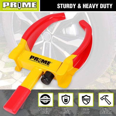 Heavy Duty Trailer Wheel Lock Clamp With 9 Adjustable Positions Universal Wheel Security Lock For Trailers RVs Trucks