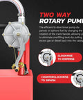 Big 35 Gallon Gas Caddy With Wheels, Heavy Duty Fuel Tank For Cars, Lawn Mowers, ATVs And Boats, Two Way Rotary Hand Pump detail