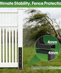 Kickass Heavy Duty Fence Post Repair Kit 2 Pack Rock Solid 8mm Double Layer Steel Post Anchor For Wood Posts 13 Gauge seamless welded install for stability.
