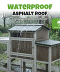 78 Inch Mobile Chicken Coop With Wheels For Easy Backyard Flock showing waterproof asphalt roof in outdoor setting