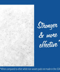 Close-up of white non woven material showcasing strength for Top Notch 10 Pack Of 6 X 9 White Non Scratch Non Woven Buffing Pads.