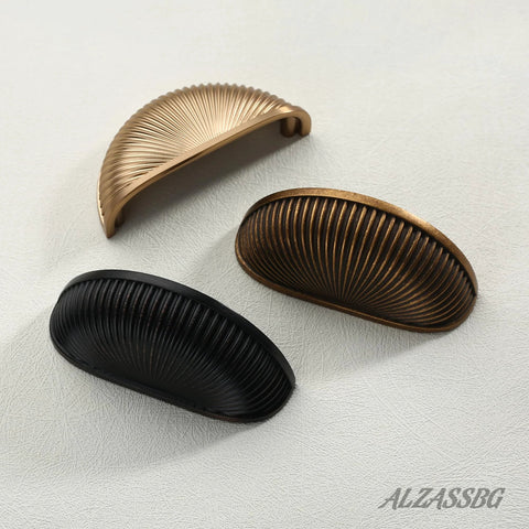 Oil Rubbed Bronze Cabinet Pulls Set, 10 Pack, Three Inch Hole Centers shown in gold, bronze, and black on white surface