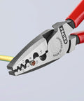 Workhorse Crimping Pliers for Cable Ferrules and Wire Terminals, DIN 46228 Compliant, 0.25-16 mm2, red handles, crimping wire
