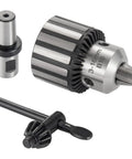 Heavy Duty 1/2 Inch Magnetic Drill Chuck With 3/4 Inch Weldon Shank Adapter Includes Chuck Key For 1/32 To 1/2 Inch Capacity Drill Press