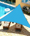 Mixed Turquoise 14x30 Ft Sun Shade Sail Rectangle Canopy for garden pool deck UV blocking over lounge chairs