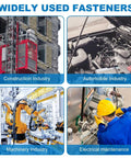 Image depicting uses of 420 Piece 304 Stainless Steel Cotter Pin Clip Set With Hairpin Design in various industries.