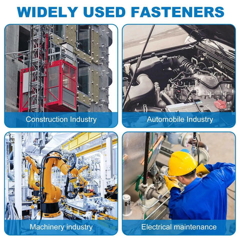 Image depicting uses of 420 Piece 304 Stainless Steel Cotter Pin Clip Set With Hairpin Design in various industries.