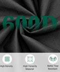 Close-up of 600D waterproof tear-resistant vinyl coated polyester for Built To Last Heavy Duty Outdoor Prep Table Cover