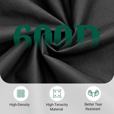 Close-up of 600D waterproof tear-resistant vinyl coated polyester for Built To Last Heavy Duty Outdoor Prep Table Cover