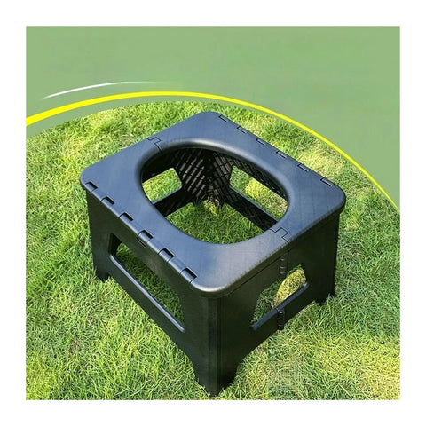 Portable Camping Toilet For Outdoors Lightweight Rubber Mobile Toilet Gear For Hiking And Camping on grass