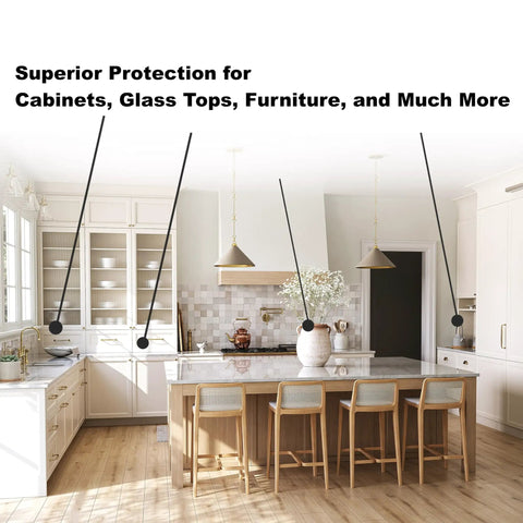 Showcasing 120 Pack Felt Cabinet Bumpers With Strong Self Adhesive Backing White Door And Drawer Pads For Furniture Surfaces.
