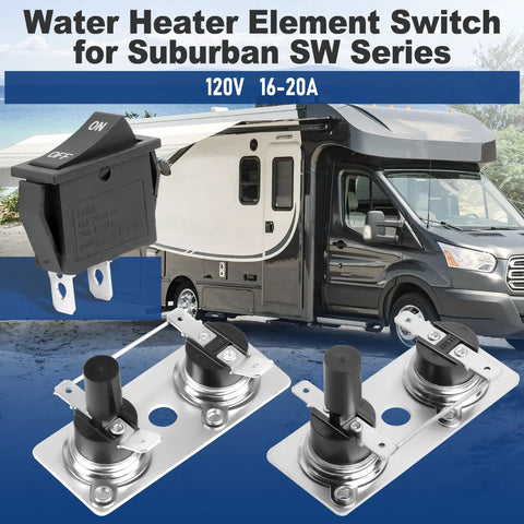Dual RV Water Heater Thermostat And Limit Switch Kit For SW Series 12V And 120V T Stat Replacement Compatible With RV Water Heaters