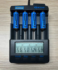 Battery charger displaying 14430 LiFePo4 3.2V Rechargeable Battery Pack 500mAh for Outdoor Solar Garden Lights, Not AA Size