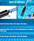 Cordless Water Transfer Pump For 24V Battery Pack, 635 Gph High Output Submersible Sump Pump installation steps in water.