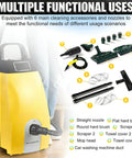 Powerful 3000W Commercial Steam Cleaner With 230 Degree High Temp And 3.5L Tank and 6 cleaning accessories for versatile use.