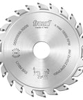 Split Scoring Sawblade 120Mm Diameter For Coated Panels, Beast Mode 12+12 ATB Teeth At 5 Degree Positive Cutting Angle, 22Mm Arbor