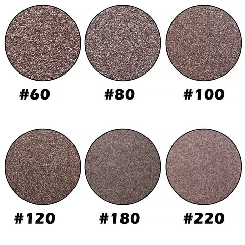 Close-up of sanding sponge grits #60, #80, #100, #120, #180, #220 for Six Pack 220 Grit Sanding Sponge Blocks For Drywall Wood Furniture Walls Pots Sheetrock Metal Washable And Reusable Foam Backed Sandpaper Sponges For Polishing And Smoothing Flat And Irregular Surfaces.