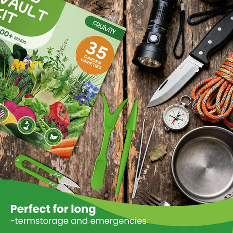 Massive 35 Variety Heirloom Seed Pack With Over 21,000 Non GMO Seeds For Home Gardeners Featuring Vegetables Fruits And Herbs