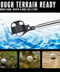 Auto Lock Golf Ball Retriever With Telescopic Shaft And Heavy Duty Stainless Steel Build Non Slip Rubber Grip in water