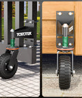 Installed 8 Inch Gate Wheel With 360 Degree Rotation And Spring Loaded Casters Heavy Duty 600lb Capacity For Metal Tube Or Wooden Gates Includes Dust Ring Screws And Screwdriver Rubber Wheel For High Temperature Environments on gate
