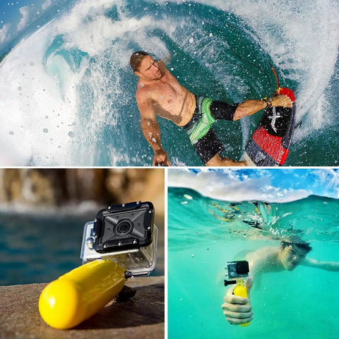 GoPro Waterproof Case For Hero 13 12 11 10 9 Black Protective Underwater Housing With Dive Kit in action, surfing, diving, ocean view