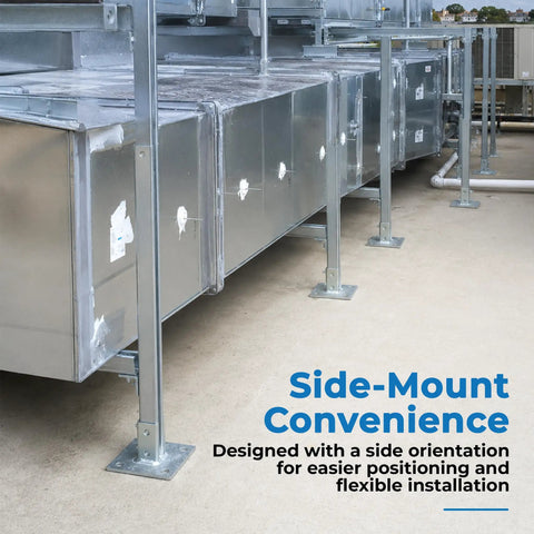 Heavy Duty Galvanized Strut Post Base Single Channel 1-5/8 Inch Side Mount 6x6 Inch Square Four Mounting Holes Zinc Plated Fence Post Base Pack Of Five Built To Last And Corrosion Resistant
