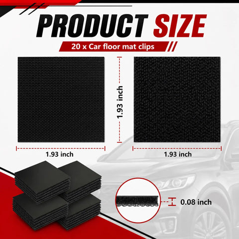 Heavy Duty Car Floor Mat Grippers With Rock Solid Adhesive To Lock Your Interior Rugs In Place No More Slipping Around Just Slap These Bad Boys Down For An Unshakable Hold, 1.93 inch black grip pads.